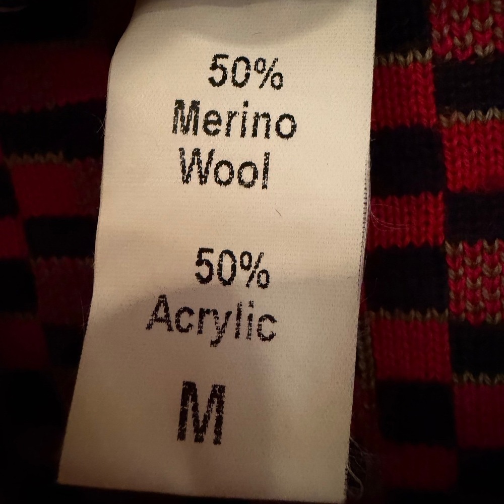 Altra Vintage Italian Wool Cardigan Sweater Women's Medium Red Retro Cottagecore - Picture 5 of 8